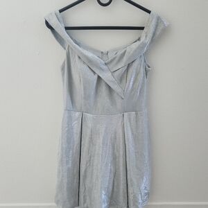 B. Smart Shimmering Silver Juniors Dress